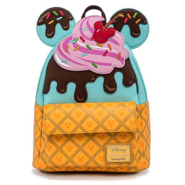 Loungefly - Disney Mickey And Minnie Sweets Ice Cream Mini Backpack