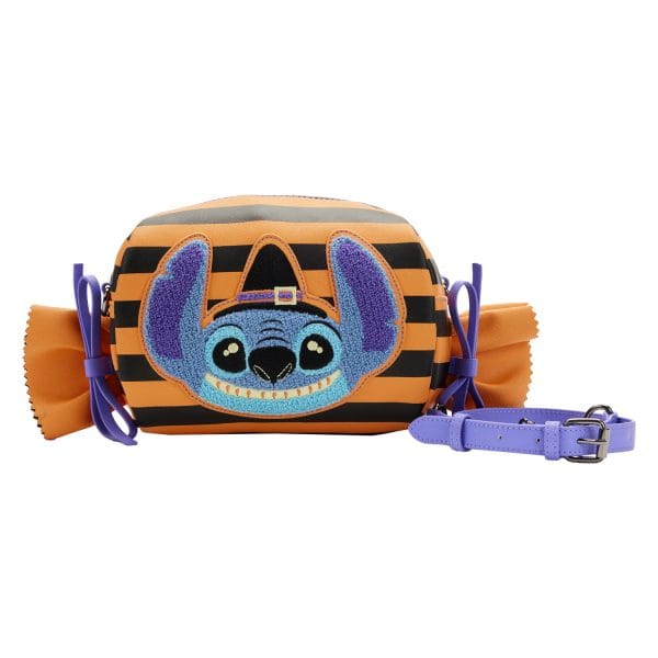 Loungefly - Disney Lilo and Stitch Striped Halloween Candy Wrapper Crossbody Bag