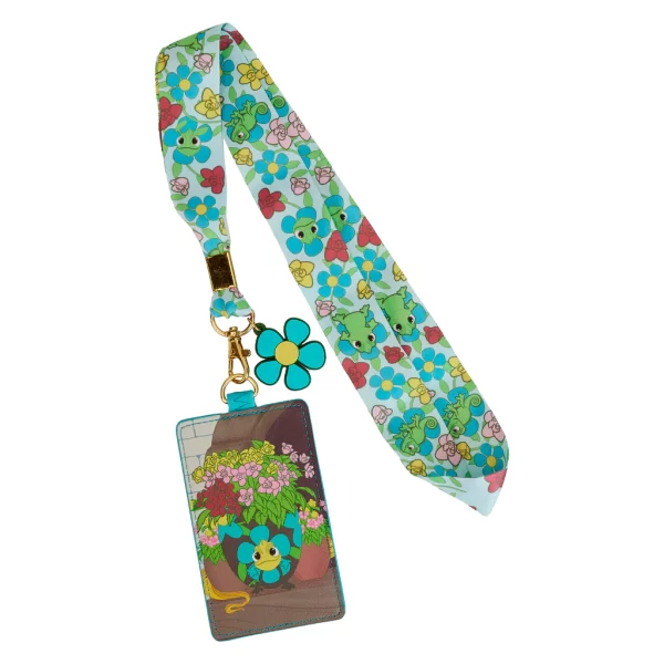 Loungefly – Disney Tangled Pascal Flowers Lanyard With Cardholder