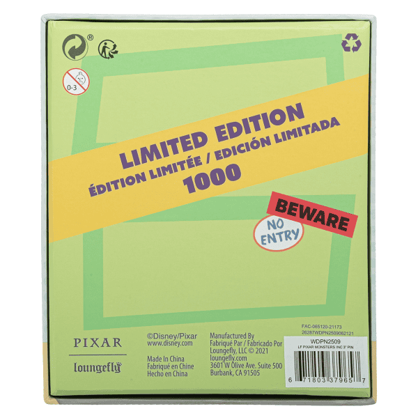 Loungefly – Disney Pixar Monsters, Inc. 20th Anniversaryl 3 Inch Collector Box Limited Pin