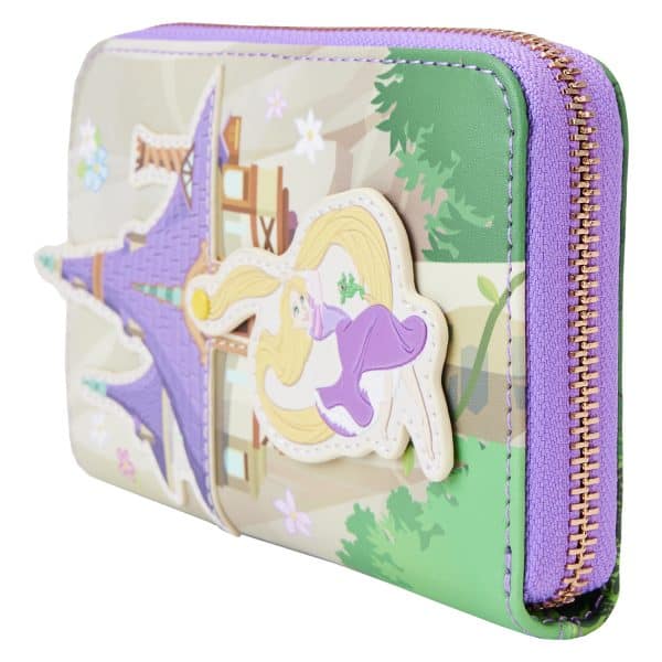 Loungefly – Disney Tangled Rapunzel Swinging From Tower Zip Around Wallet