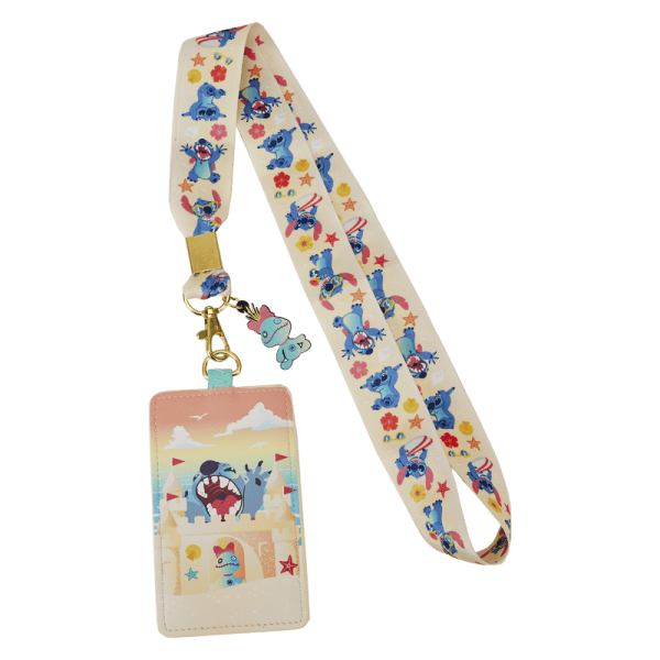 Loungefly – Disney Stitch Sandcastle Lanyard with Card Holder