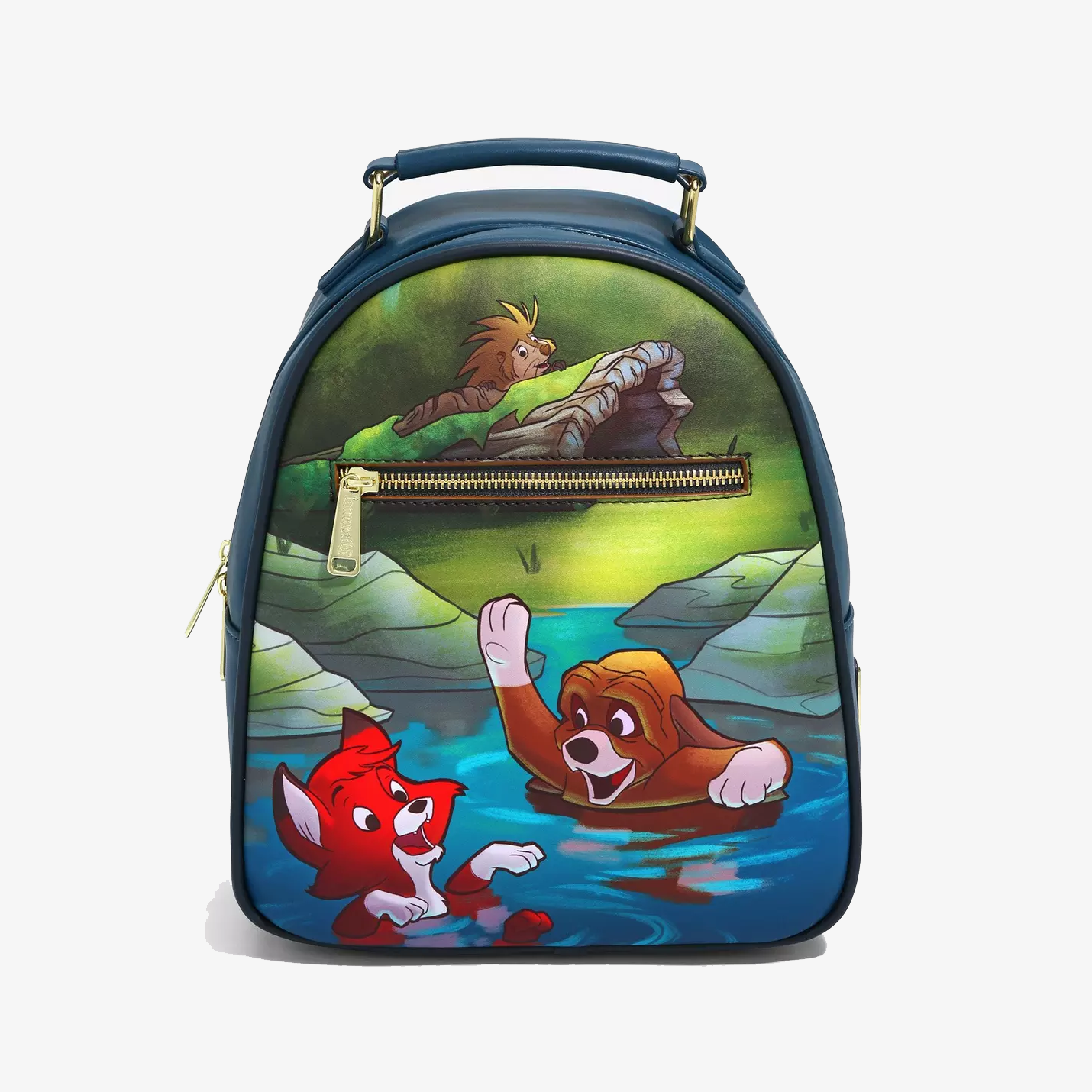 Disney loungefly fox and the house factory mini backpack