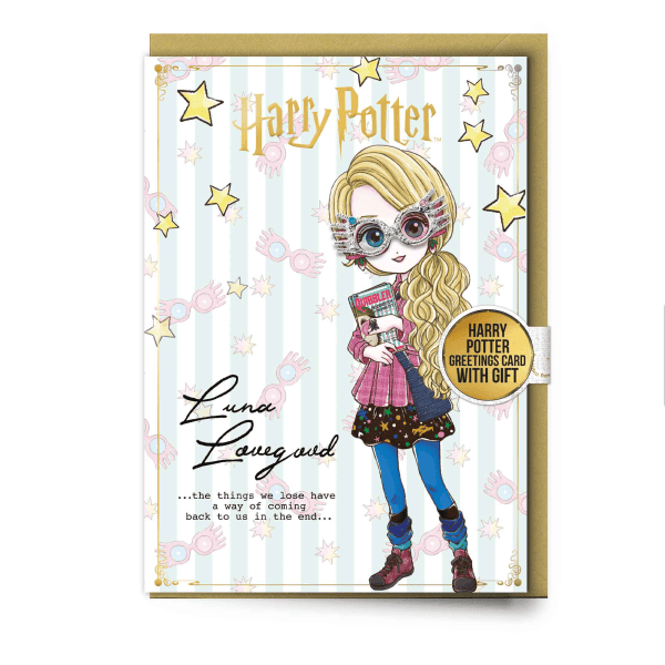 The Carat Shop – Harry Potter Luna Lovegood - Greeting Card with Pin