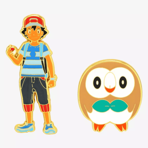 Bioworld - Pokémon Ash and Rowlet 2 Pin Pack