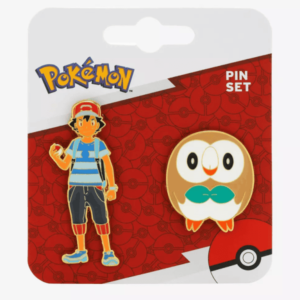 Bioworld - Pokémon Ash and Rowlet 2 Pin Pack