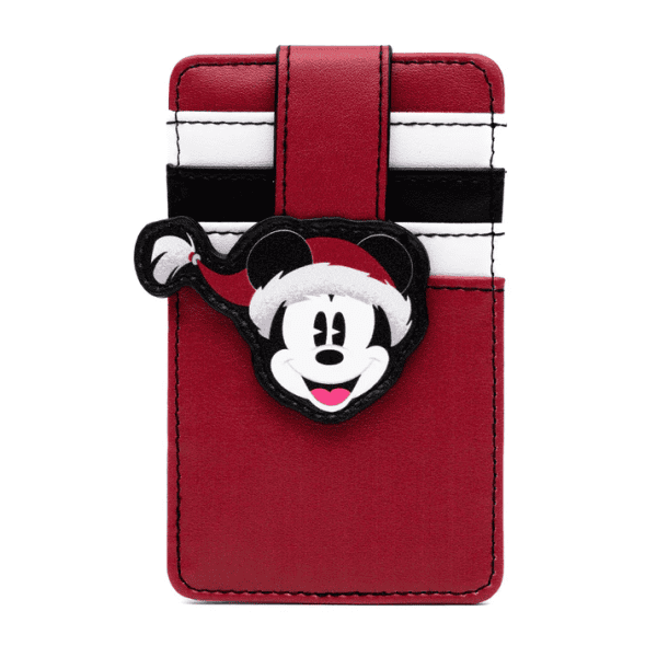 Buckle Down – Disney Holiday Mickey Mouse Santa Claus Red/White/Black Character Wallet Card Holder