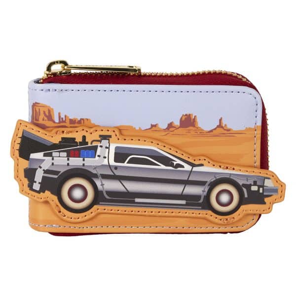 Loungefly - Universal Back To The Future 40th Anniversary Delorean Accordion Wallet