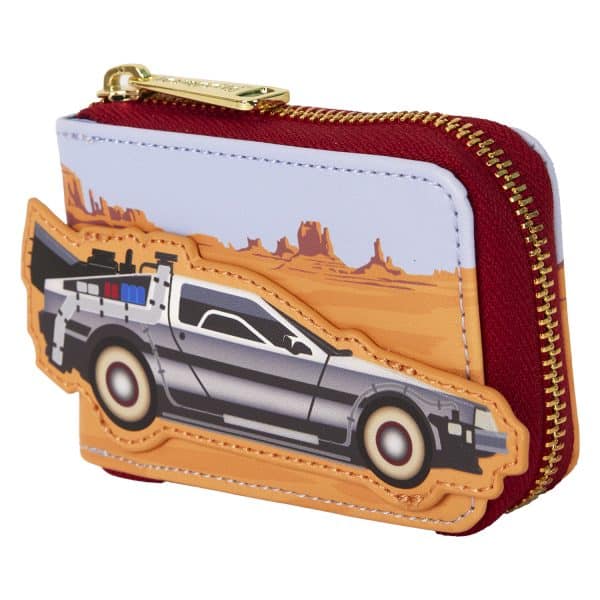 Loungefly - Universal Back To The Future 40th Anniversary Delorean Accordion Wallet