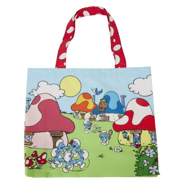 Loungefly - Lafig Smurfs Village Life Cotton Canvas Tote Bag