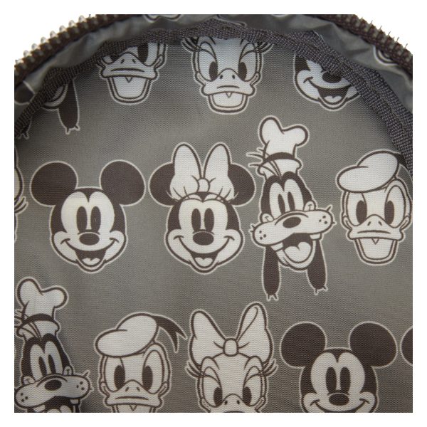 Loungefly - Disney Mickey And Friends Faux Leather And Canvas Water Bottle Crossbody Bag