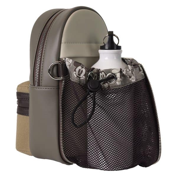Loungefly - Disney Mickey And Friends Faux Leather And Canvas Water Bottle Crossbody Bag