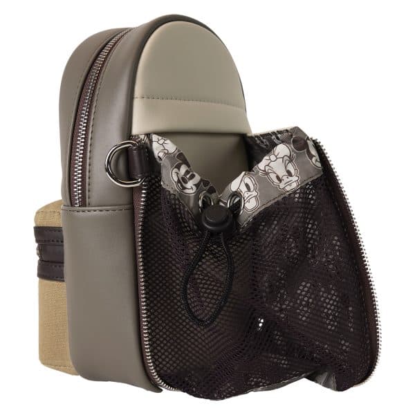 Loungefly - Disney Mickey And Friends Faux Leather And Canvas Water Bottle Crossbody Bag