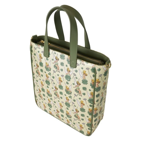 Loungefly - Disney Tinker Bell 4-Leaf Clover Tote Bag With Coin Bag