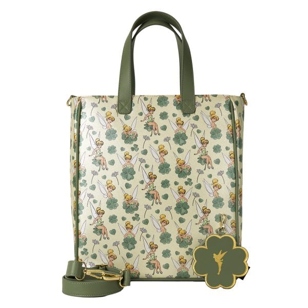 Loungefly - Disney Tinker Bell 4-Leaf Clover Tote Bag With Coin Bag