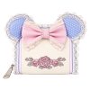 Loungefly - Disney Minnie Floral And Lace Ears Zip Around Wallet