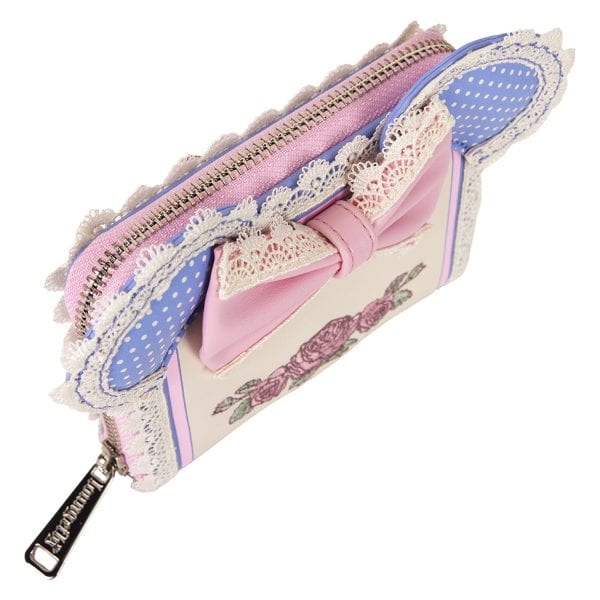 Loungefly - Disney Minnie Floral And Lace Ears Zip Around Wallet