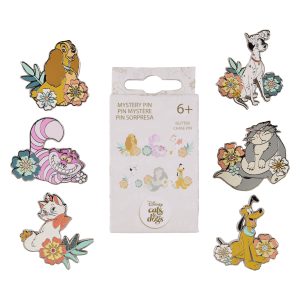 Loungefly - Disney Dogs And Cats Floral Mystery Pins