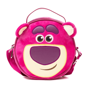 Buckle Down – Disney Toy Story Lotso Face Character Close-Up Furry Crossbody Bag