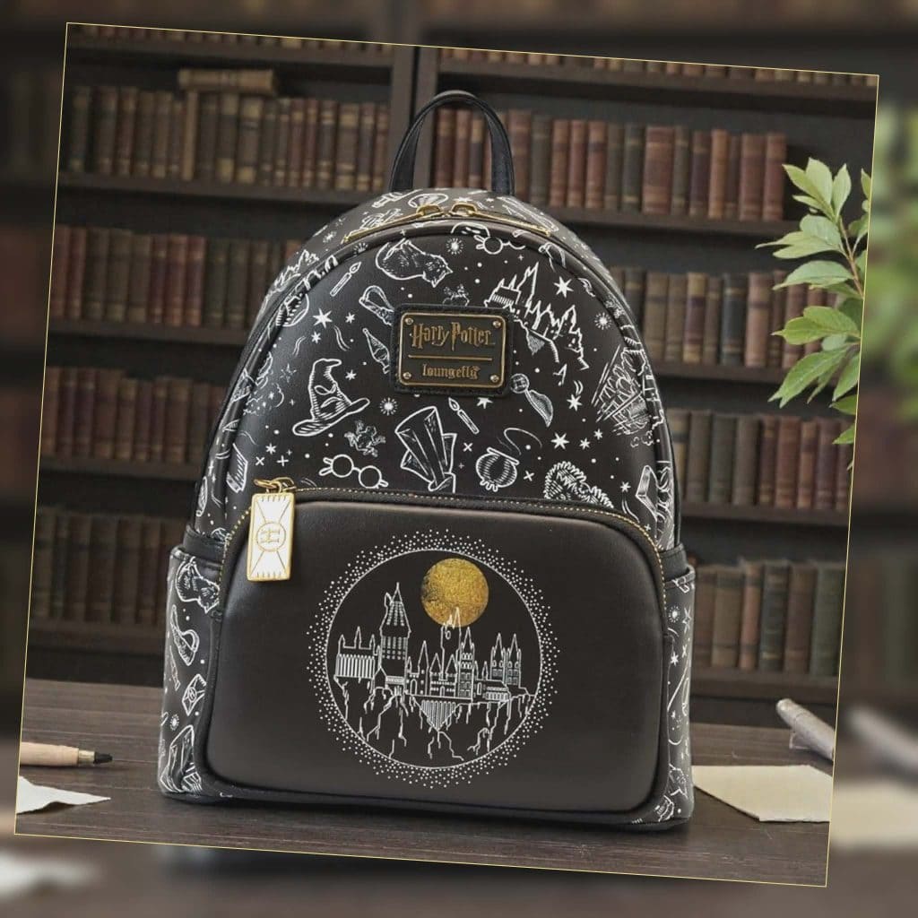 Harry Potter rugzak met magische toverwereld print, ideaal voor fans.