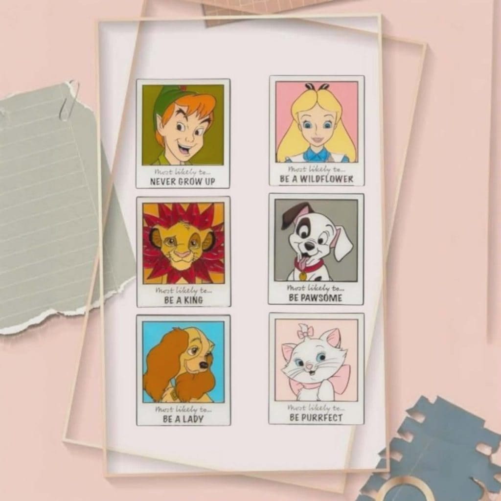 Kinderdierenkaarten met Disney-achtige illustraties en inspirerende teksten.